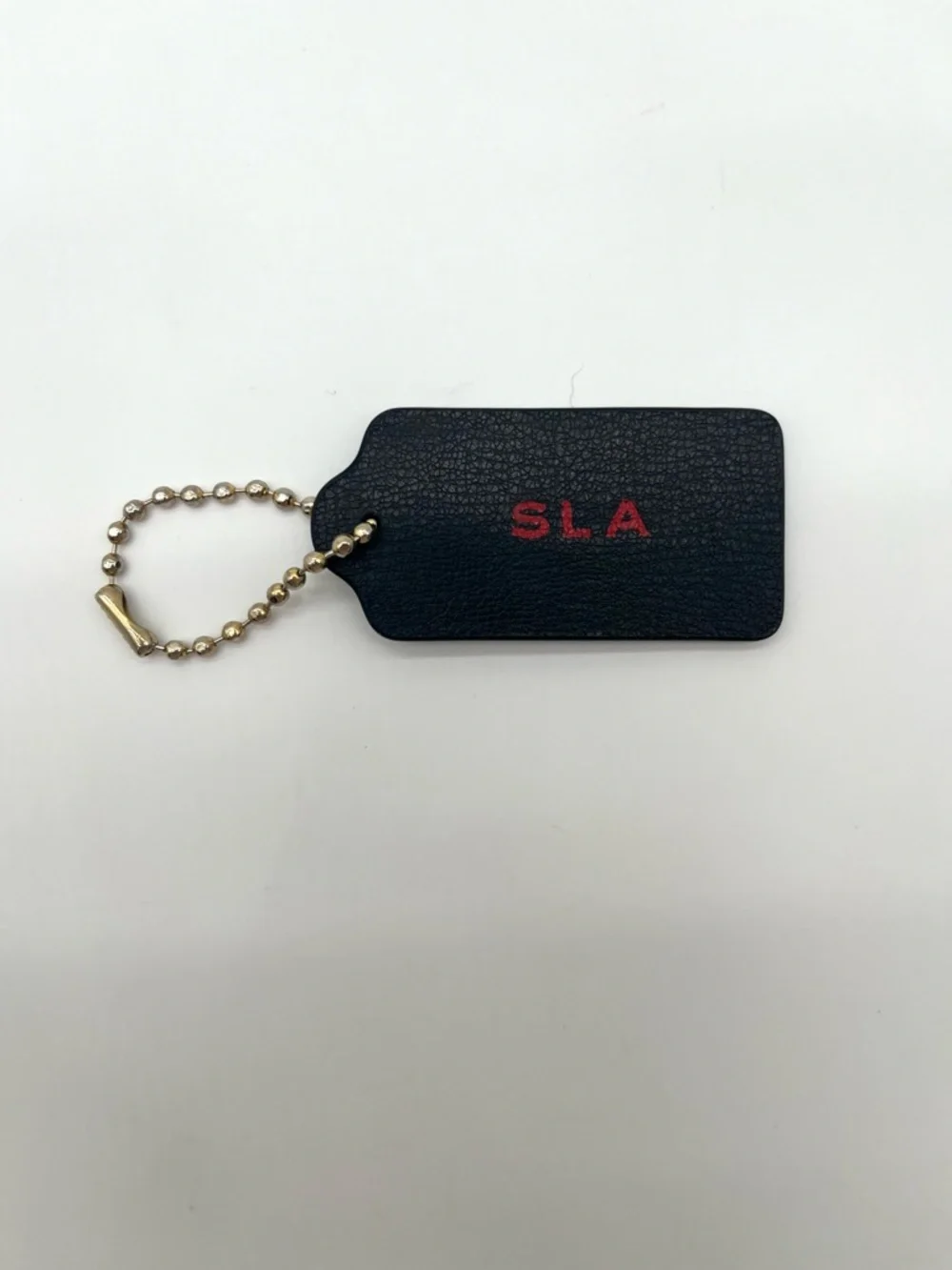 Coach Leather Hang Tag, Black, Initialed - Picture 2 of 2